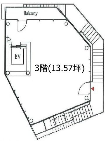 88.DAIKANYAMA3F 間取り図