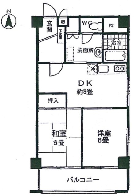 須賀マンション601 間取り図