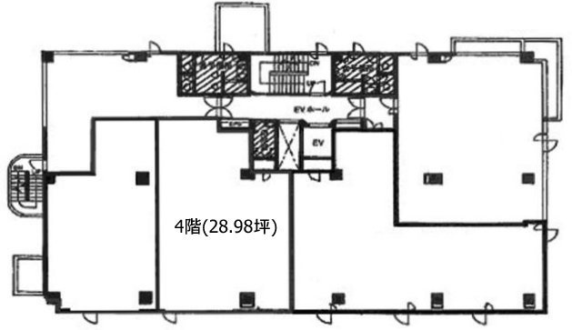 パークサイドビルディング4F 間取り図