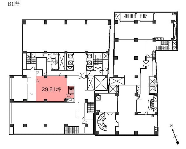 新虎ノ門実業会館(新館)B1F 間取り図