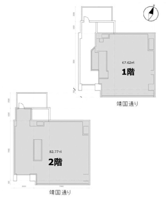 B.D.A神田小川町ビル1F~2F 間取り図