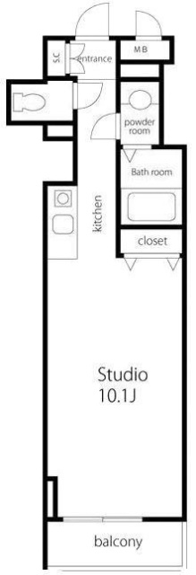 VORT銀座residence302 間取り図