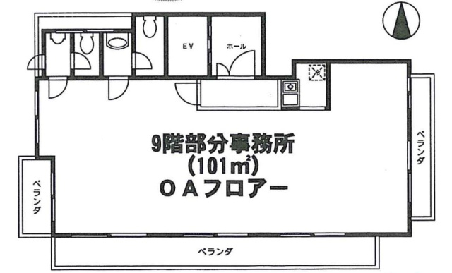 UKビル9F 間取り図