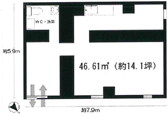 メゾンイーストビル1F 間取り図