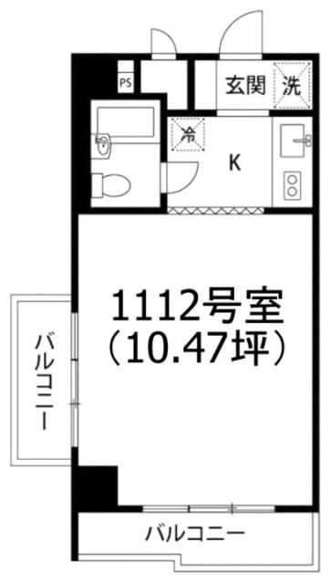 飯田橋ハイタウン1112 間取り図