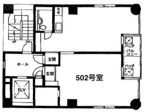 三雄ビル502 間取り図