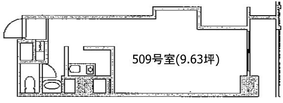 高田馬場ヒルサイドパレス509 間取り図
