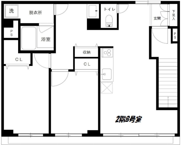 グレイスパーク亀有202 間取り図