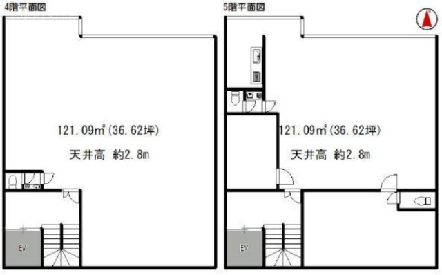 KSビル第2ビル4F～5F 間取り図