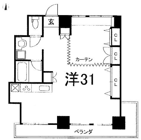 東建ニューハイツ九段315 間取り図