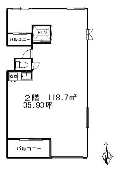 ウツイ商事第1ビル2F 間取り図