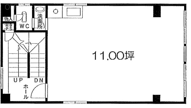 虎ノ門窪田園ビル3F 間取り図