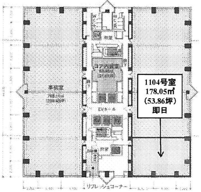 西新宿三井ビルディング1104 間取り図