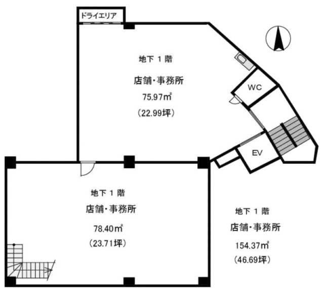 新中野神谷ビルB1F 間取り図