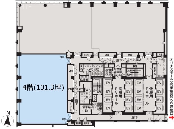 オリナスタワー4F 間取り図