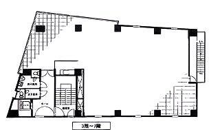 イマス浜田ビル5F 間取り図
