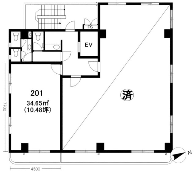 天心館ビル201 間取り図