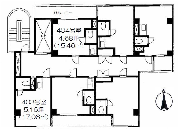 パークノヴァ御茶ノ水404 間取り図