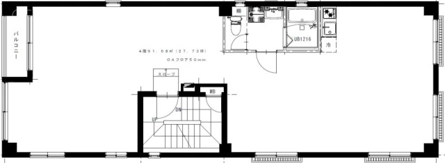 ヤングビル4F 間取り図