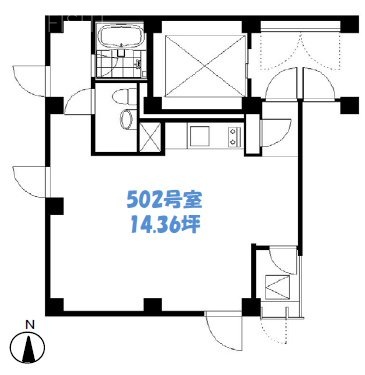 リゾーム麻布502 間取り図