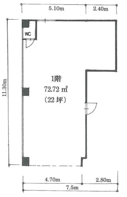 五城ビル1F 間取り図