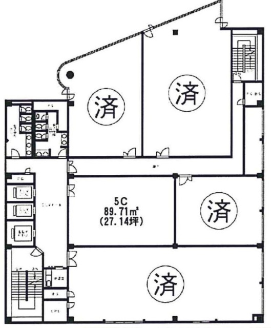 みどりビル5C 間取り図