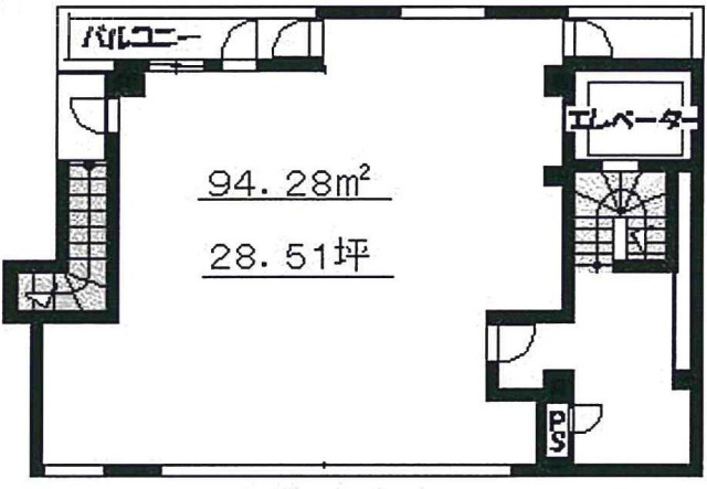 郡山Ⅱビル2F 間取り図