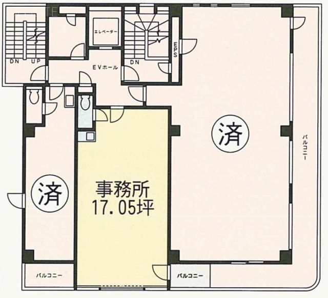 岩本町寿共同ビル6F 間取り図