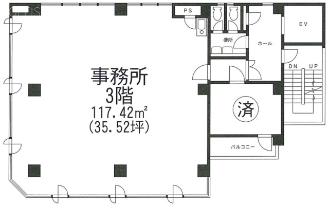 築地田村ビル3F 間取り図