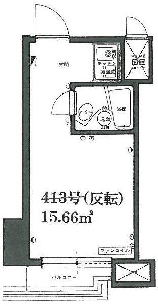 新宿ダイカンプラザA館413 間取り図