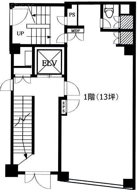 銀嶺(ぎんれい)ビル1F 間取り図