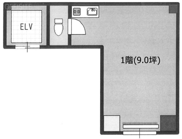 目黒ビル1F 間取り図