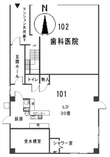 フラワーコーポビル101 間取り図