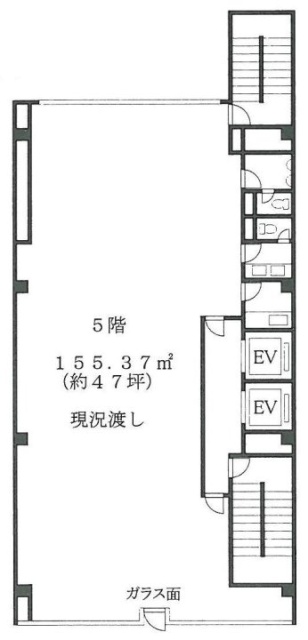 青山鈴木硝子ビル5F 間取り図