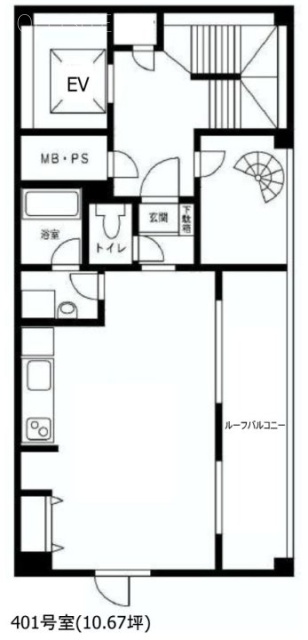 ハローレジデンス上野401 間取り図