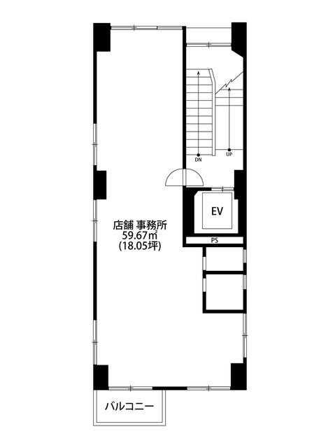 三岩ビル2F 間取り図