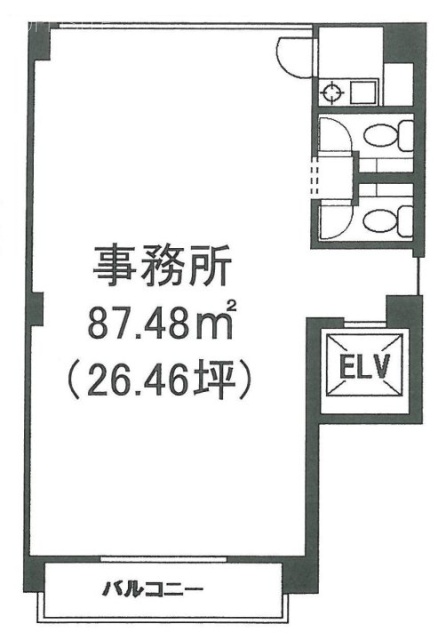 神山町並木ビル8F 間取り図