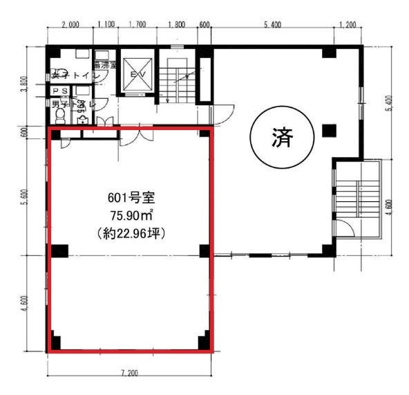 タチバナビル601 間取り図