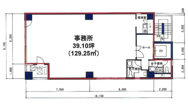 KAMONビル3F 間取り図