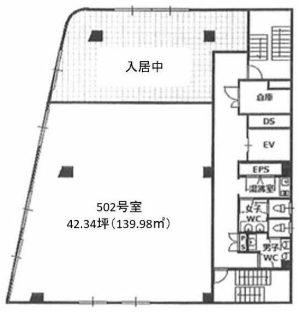 東京浜町近鉄ビル502 間取り図