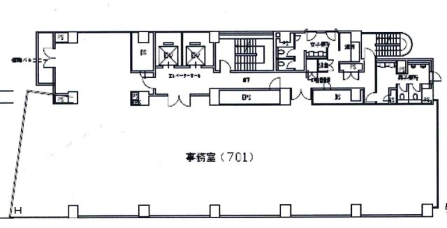 共同ビル室町1丁目701 間取り図