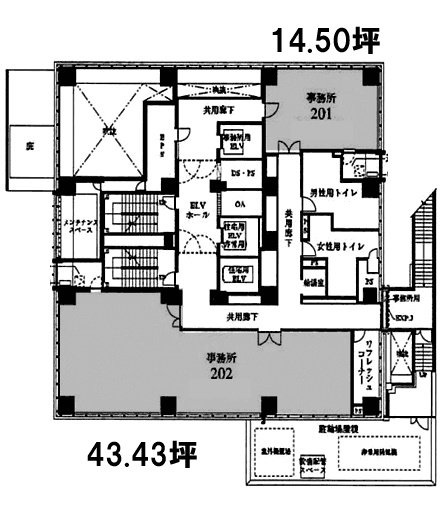 麹町パークハウス2F 間取り図