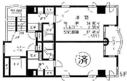 井上旭門ビルB 間取り図