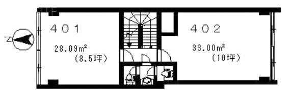 長谷川ビル401・402 間取り図