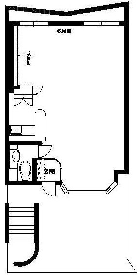 ジンフラットビル1F 間取り図