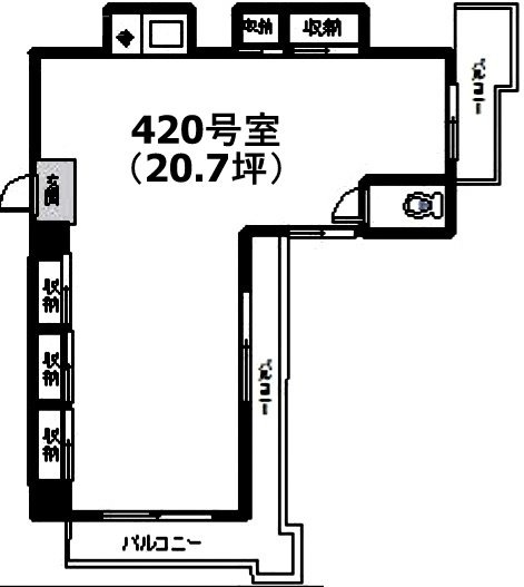 千駄ヶ谷ホリタン420 間取り図