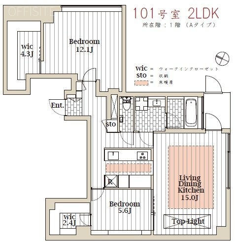 THE SCAPEビル101 間取り図