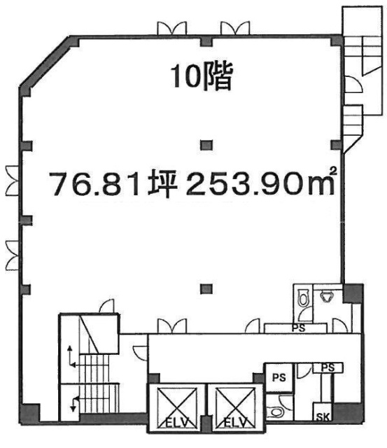 セイコーサンシャインビルⅩⅡ10F 間取り図