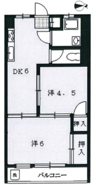 サンファスト中野新井ビル603 間取り図