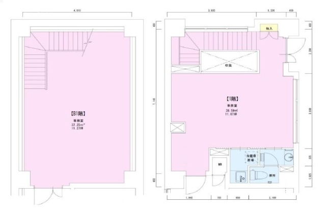 茅場町レジデンス壱番館B1F～1F 間取り図